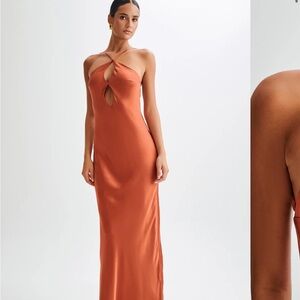 Meshki Lucia Burnt Orange Dress
